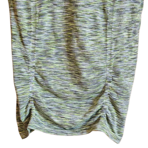 Athleta Fast Track Ruched Short Sleeve TShirt Heather Green Women's Small - Picture 8 of 9